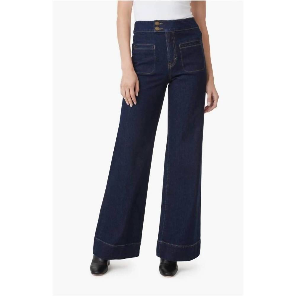 NEW HABITUAL GIRL cowgirl wide leg jeans in dark wash